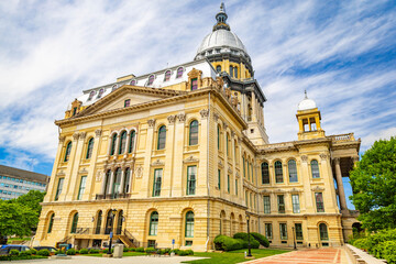 Obraz premium Illinois State Capitol in Spring in Springfield Illinois