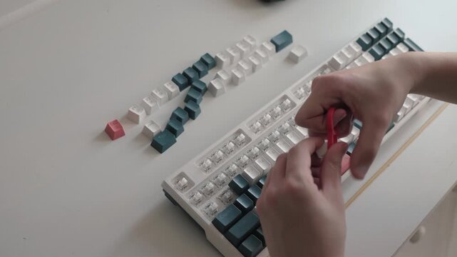 Keyboard building guide. Creating personalized bright mechanical keyboards. Detailed walkthrough for enthusiasts to assemble and customize colorful mechanical keyboard components