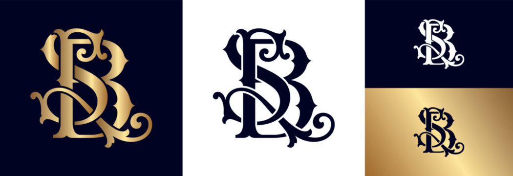 Elegant SB monogram logo luxurious vintage interwoven letters design.
