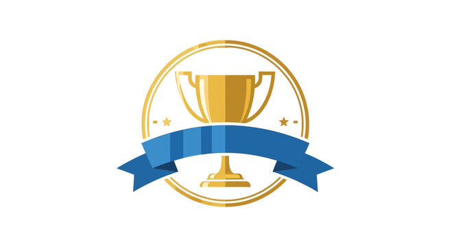 Golden Trophy Cup Award Symbol.