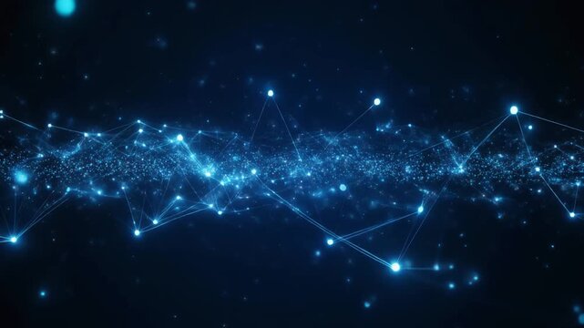 ネットワーク粒子接続光るループ背景