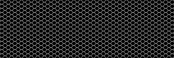 Net texture pattern on white background. Net texture pattern for backdrop and wallpaper. Realistic net pattern with black squares. Geometric background, vector Eps10 © Ubay