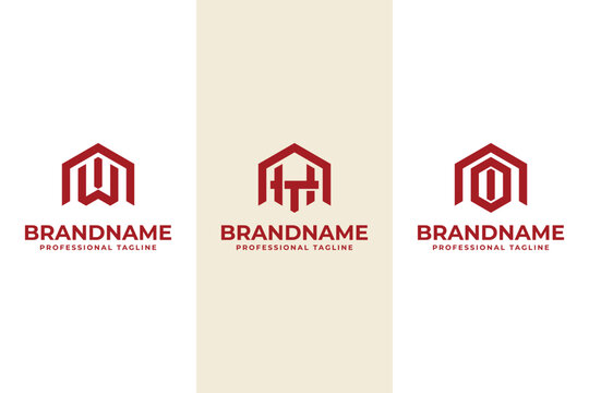 Letters NWI NHT NOI Hexagon Logo, for WIN INW HTN TNH OIN INO Initials