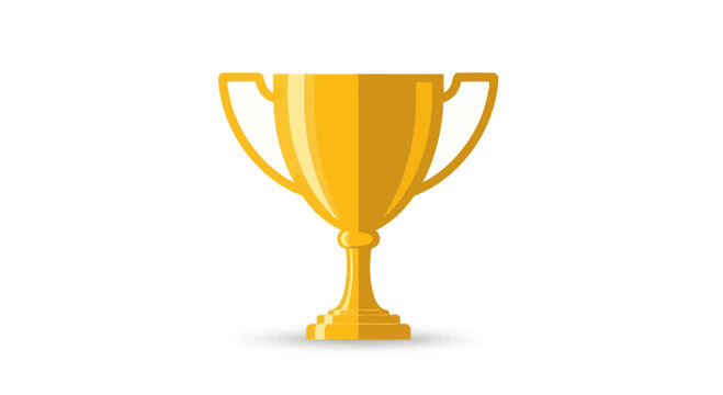 Golden Trophy Cup Award Symbol.
