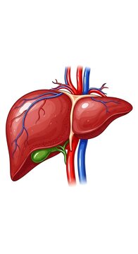 Human Liver and Gallbladder Anatomy.