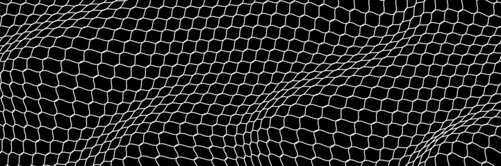 Net texture pattern on white background. Net texture pattern for backdrop and wallpaper. Realistic net pattern with black squares. Geometric background, vector Eps10 © Ubay