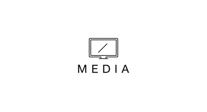 Television Media Logo Design Symbol.