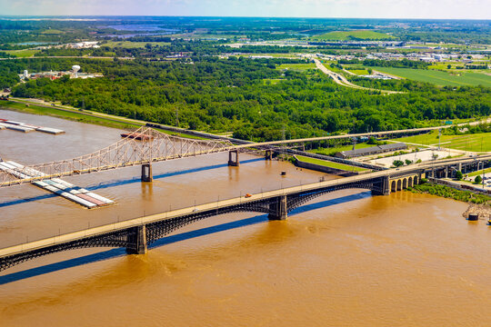 Eads Bridge Over Mississippi River in St Louis