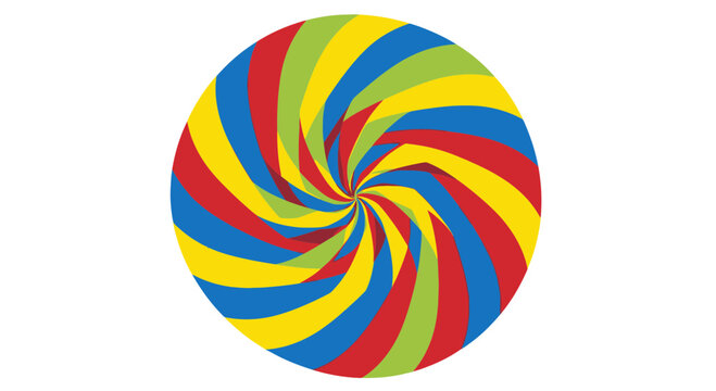 Vibrant Swirling Lollipop Candy