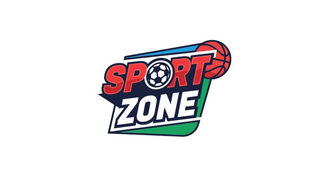 Sports Zone Logo Sign Emblem.