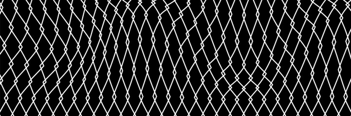 Net texture pattern on white background. Net texture pattern for backdrop and wallpaper. Realistic net pattern with black squares. Geometric background, vector Eps10 © Ubay