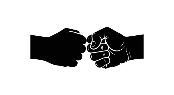 🤝Strength in Unity: An emblem of unity and agreement, two fists come together in a symbol of collaboration and strength, expressing mutual support.