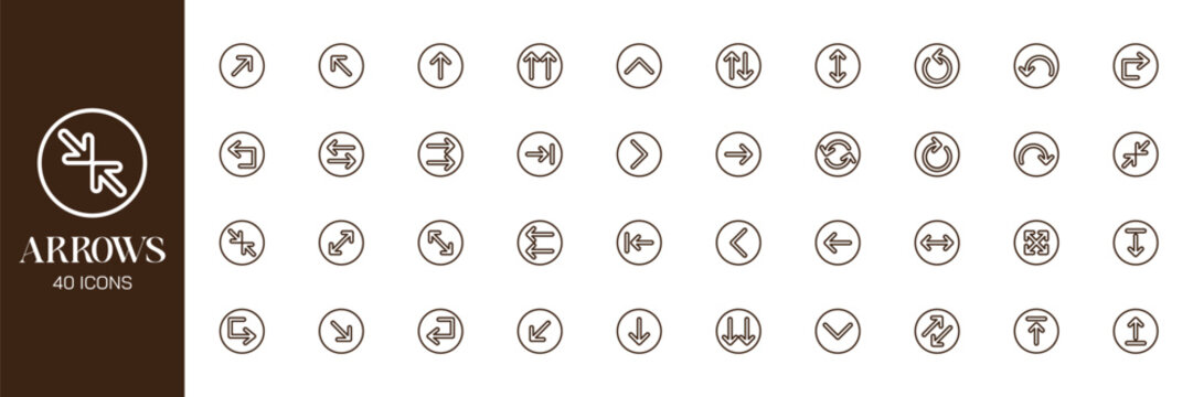 Arrow Icons Set with Directional Pointers Collections, Doodle Style Navigation Symbols. Black Arrow vector .