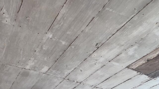 Damaged Plywood Ceiling in Abandoned House