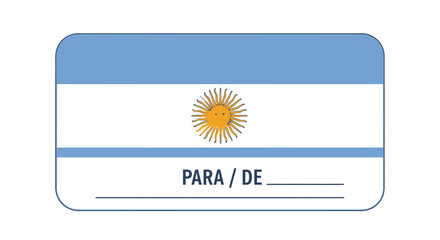 Obraz premium Argentina Flag Luggage Tag - Travel Identification