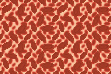 Obraz premium Red blood cell icon, oval, blood cell, illustration, study, print, wallpaper, carpet, cover, clothing, bedding, curtain.