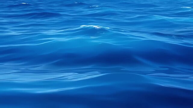Rippling Deep Blue Ocean Water Surface Texture