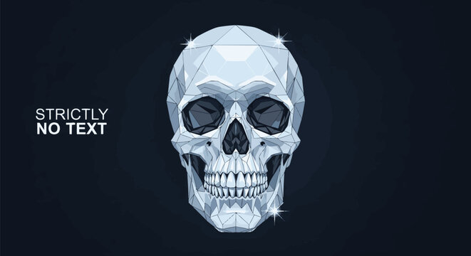 Realistic Human Skull Illustration for Medical and Artistic Use.