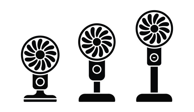 Stand fan electric ventilator icon cooling device vector illustration