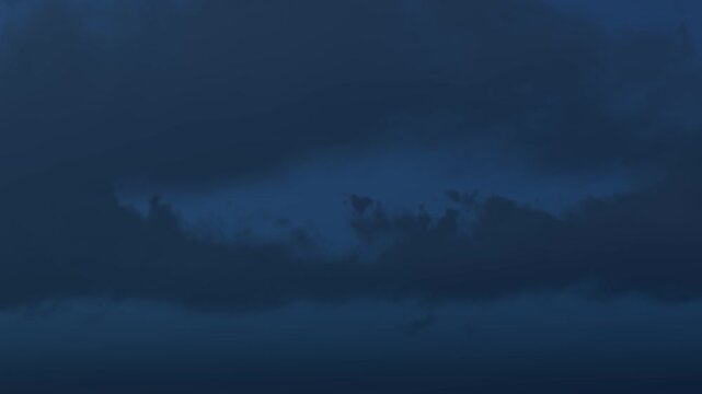 Dark Blue Cloudy Sky at Dusk, Moody Atmosphere, Subtle Stars