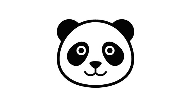 2D panda face illustration