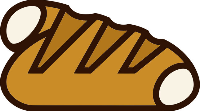 Baguette french bread icon