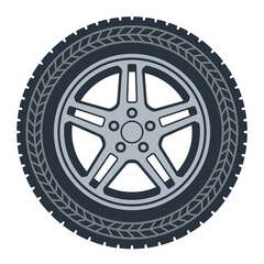 Obraz premium a car tire with rim