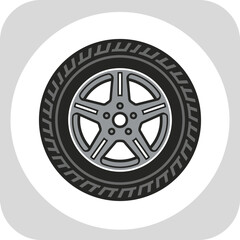 Obraz premium a car tire with rim