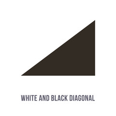 Fototapeta premium Flat vector illustration of a black and white diagonal racing flag meaning unsportsmanlike conduct warning, isolated on white background.