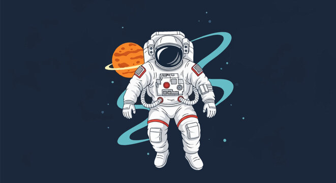 alien in space vector