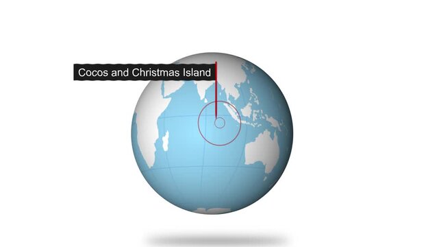 Cocos Map Pin Location Animation Global World Map Concept