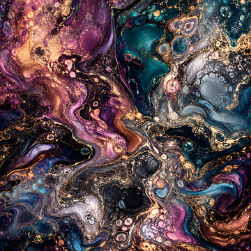 Abstract Fluid Art Iridescent Ink Explosion Premium Background Texture for Digital Design Branding

