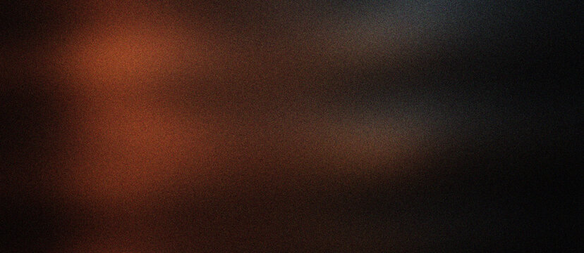 Moody dark brown gradient background with grainy texture, abstract warm copper light leak on black surface, cinematic blurred bronze backdrop for luxury branding and elegant product display.