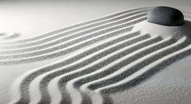 Zen Sand Garden Texture for Mindfulness Presentation