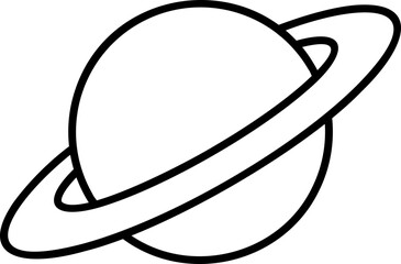 Black saturn icon - outline © Teddy