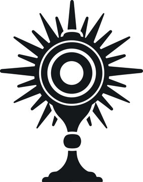 Religious monstrance symbol ostensory sacrament holy spirit divine light sacred object icon.