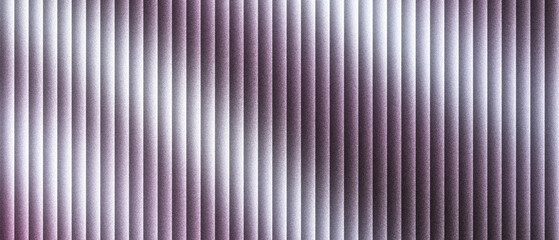Fototapeta premium Metallic purple corrugated texture with vertical lines, industrial violet aluminum sheet background with soft light reflections, modern ribbed metal surface for architectural design projects.