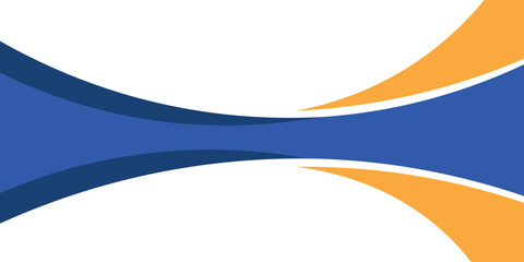 Obraz premium Blue and orange business wave banner background.