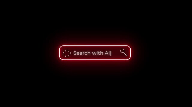 futuristic ai prompt box animation for image and text generation.