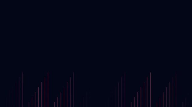 Glowing vertical lines piercing the darkness in rhythmic harmony