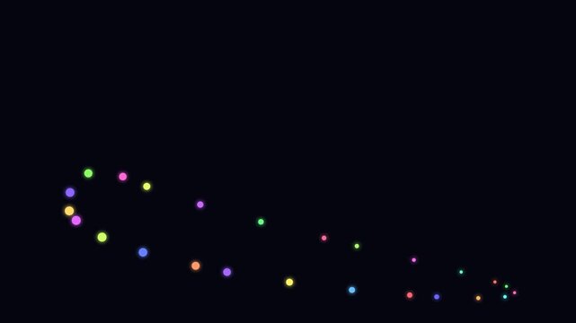 A constellation of glowing orbs in the dark expanse