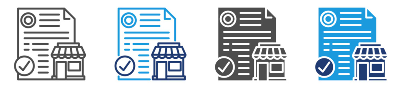 franchise agreement multi purpose icon set