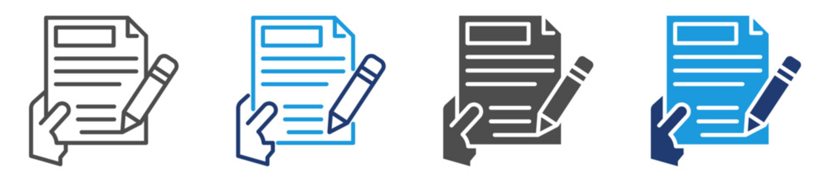 take it contract document multi purpose icon set