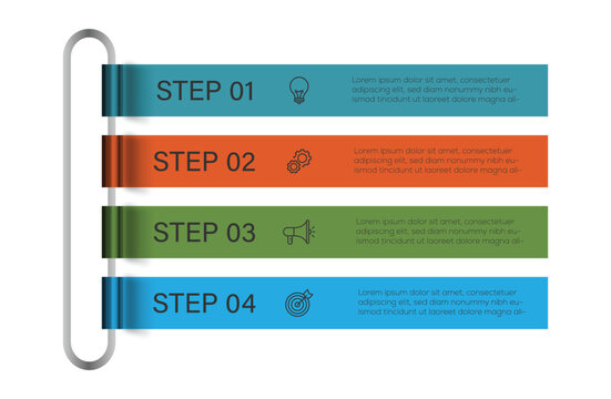 Modern web design template with business icons navigation buttons infographic elements and vector layout for website login banner illustration.