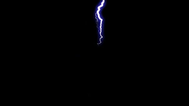 Lightning Strike Green Screen Video.