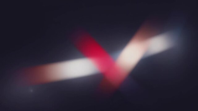 Dynamic abstract light beams in red blue and white creating radiant glowing effects