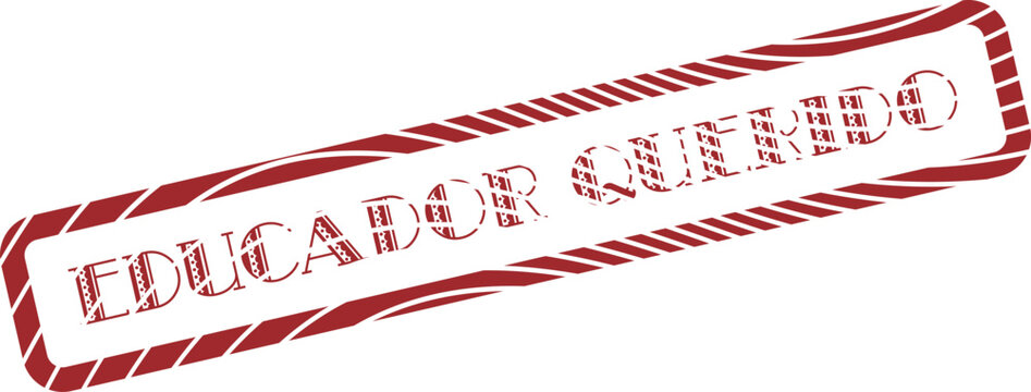 Beloved Educator Red Rubber Stamp Symbolizing Appreciation and Fondness for Teachers