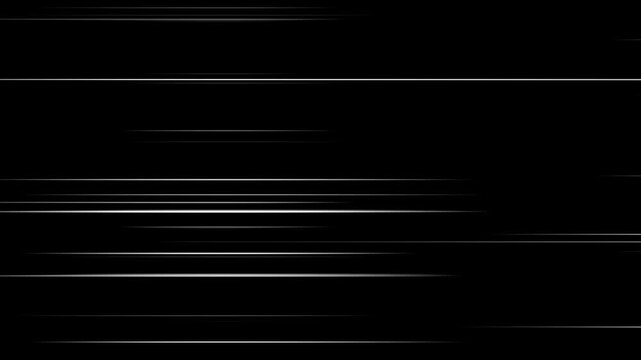 speed lines background lights backdrop video, Right to Left speed lines moving with alpha channel. black anime background, 
White anime speed lines comic motion on black. Abstract anime background. 