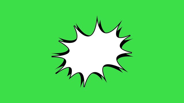 Shout Bubble Comic Animated Green Screen Video.