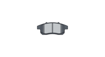 Detailed illustration of a single automotive brake pad component. © muhammad